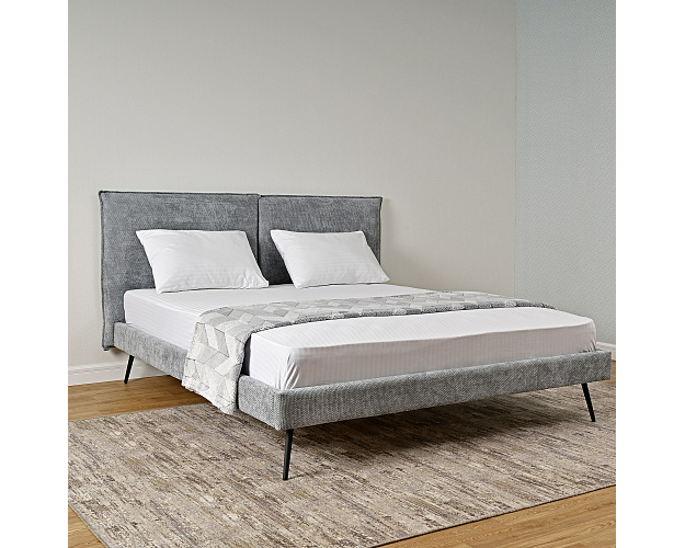 Кровать с ортопедическим основанием 1600 Сильвия сталь