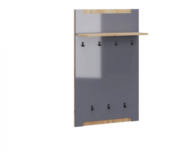 Панель вешалки Стокгольм графит глянец / крафт золотой