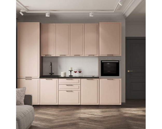 Кухонный гарнитур Сиена пудрово-розовый